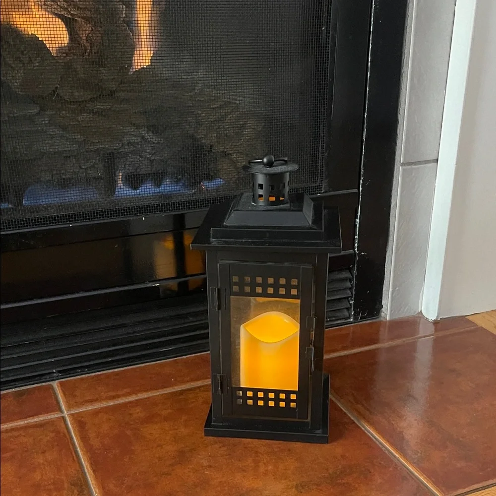 Black Lantern Candle Holder